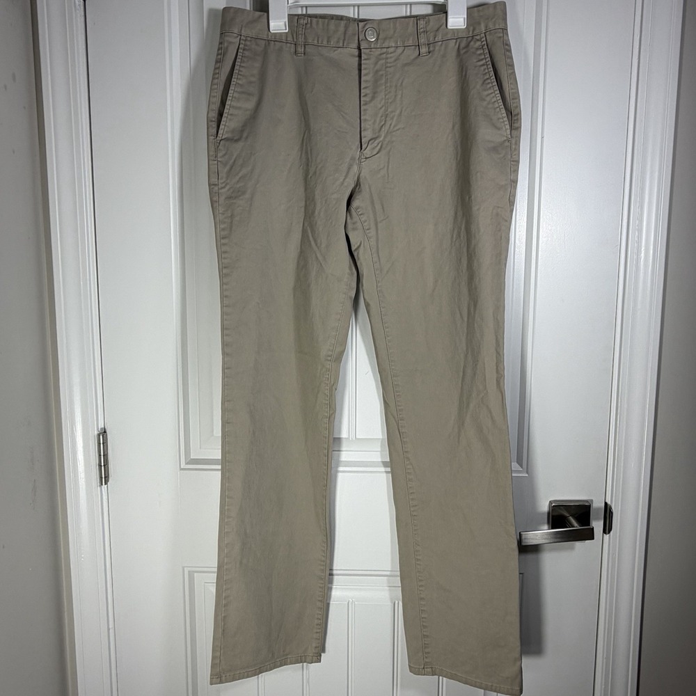 Bonobos Men's 34x34 Khaki Straight Fit Chino Pants Stretch Casual Dress Pants
